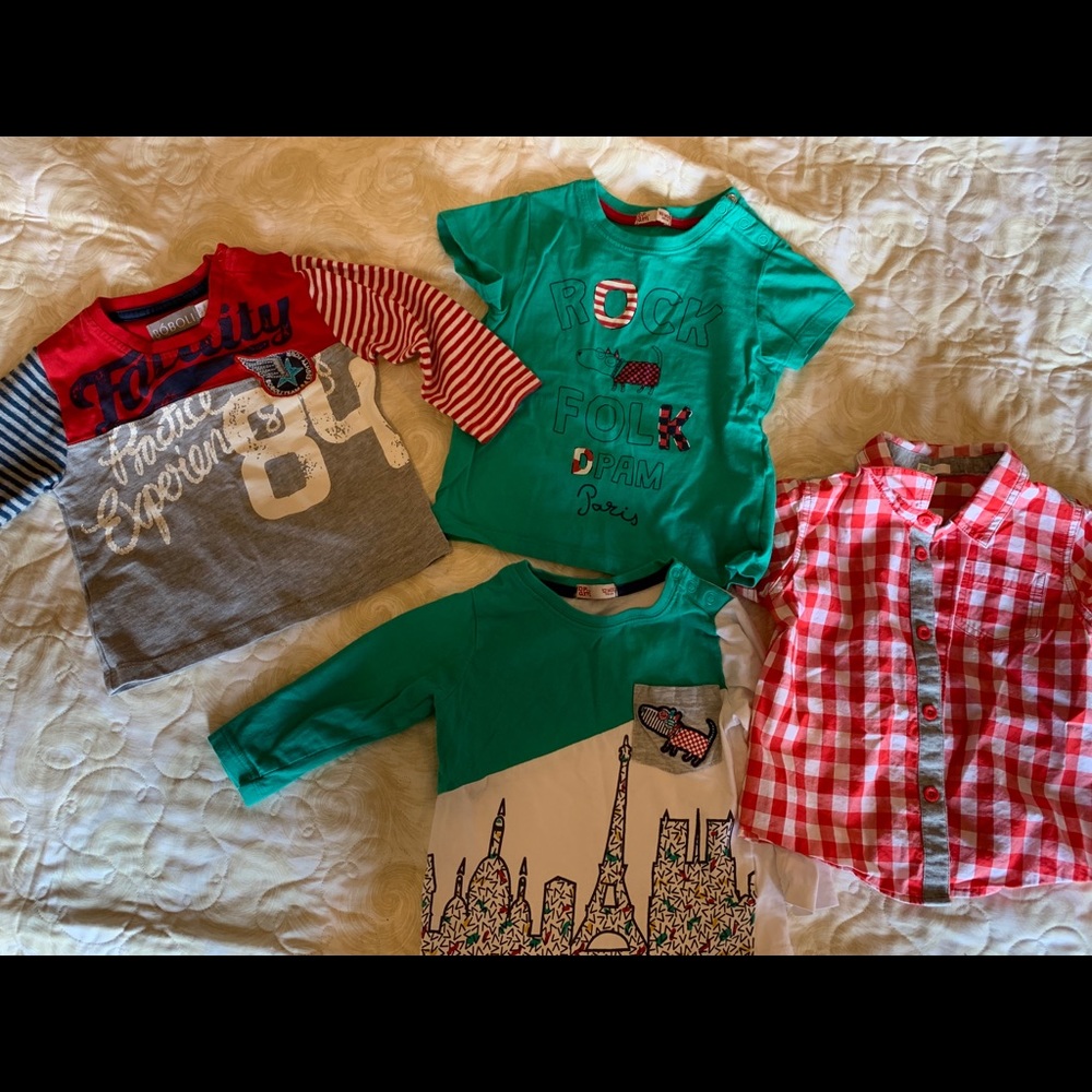 Four boy shirts